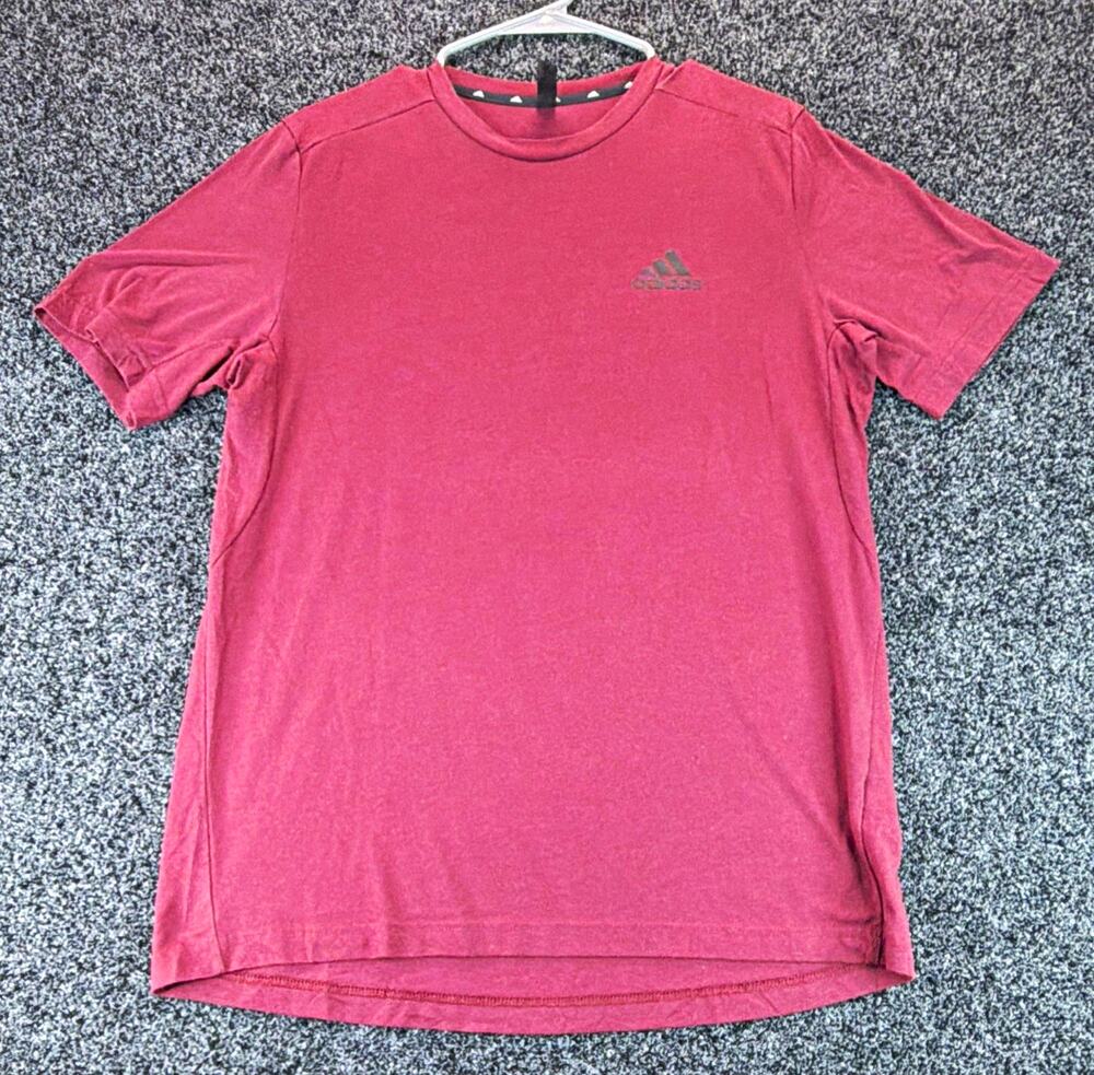 adidas Primegreen AEROREADY Men’s Lightweight Crew Neck Tee Burgundy M HD4114